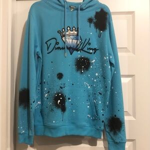 Men’s Diamond Blue Graphic Hoodie size medium